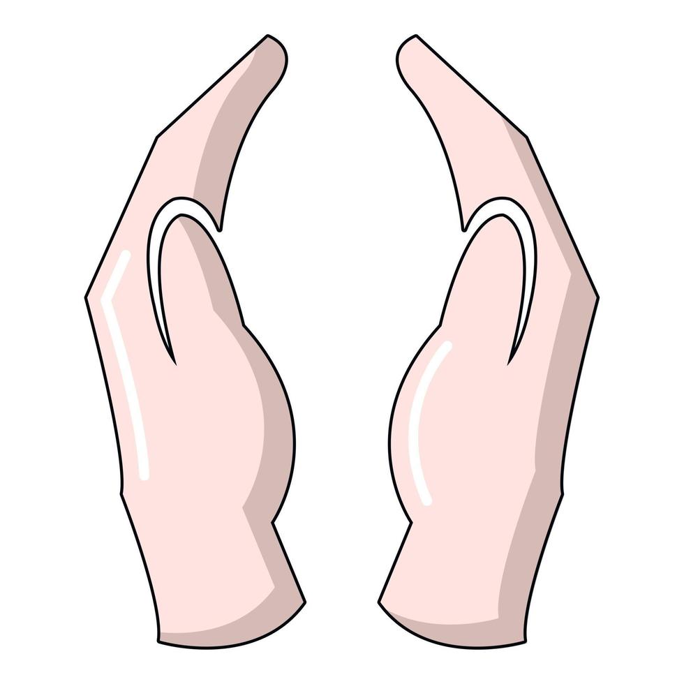 Jainism icon, cartoon style vector