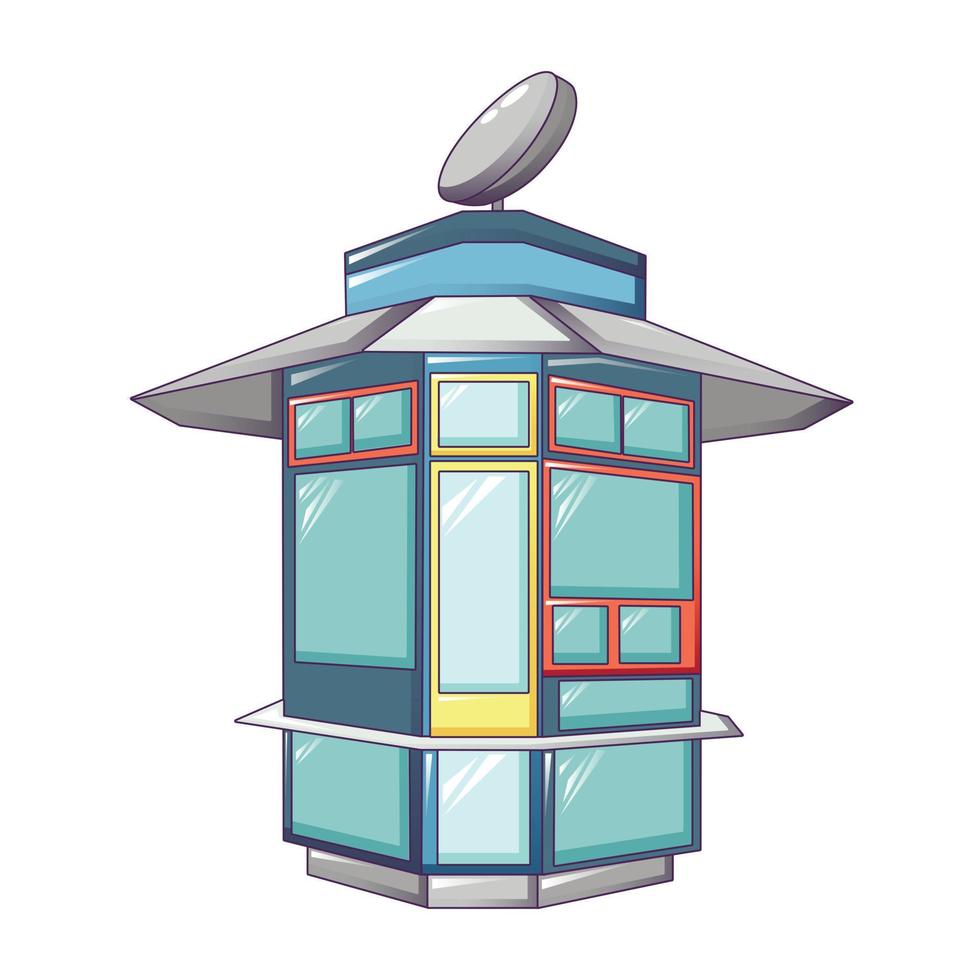 Street shop kiosk icon, cartoon style vector