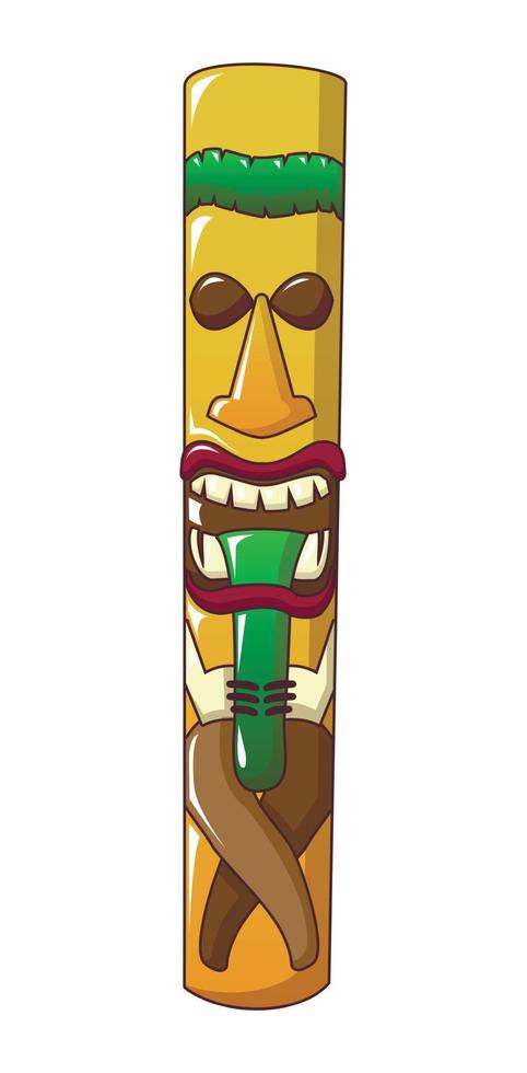 Native idol icon, cartoon style vector