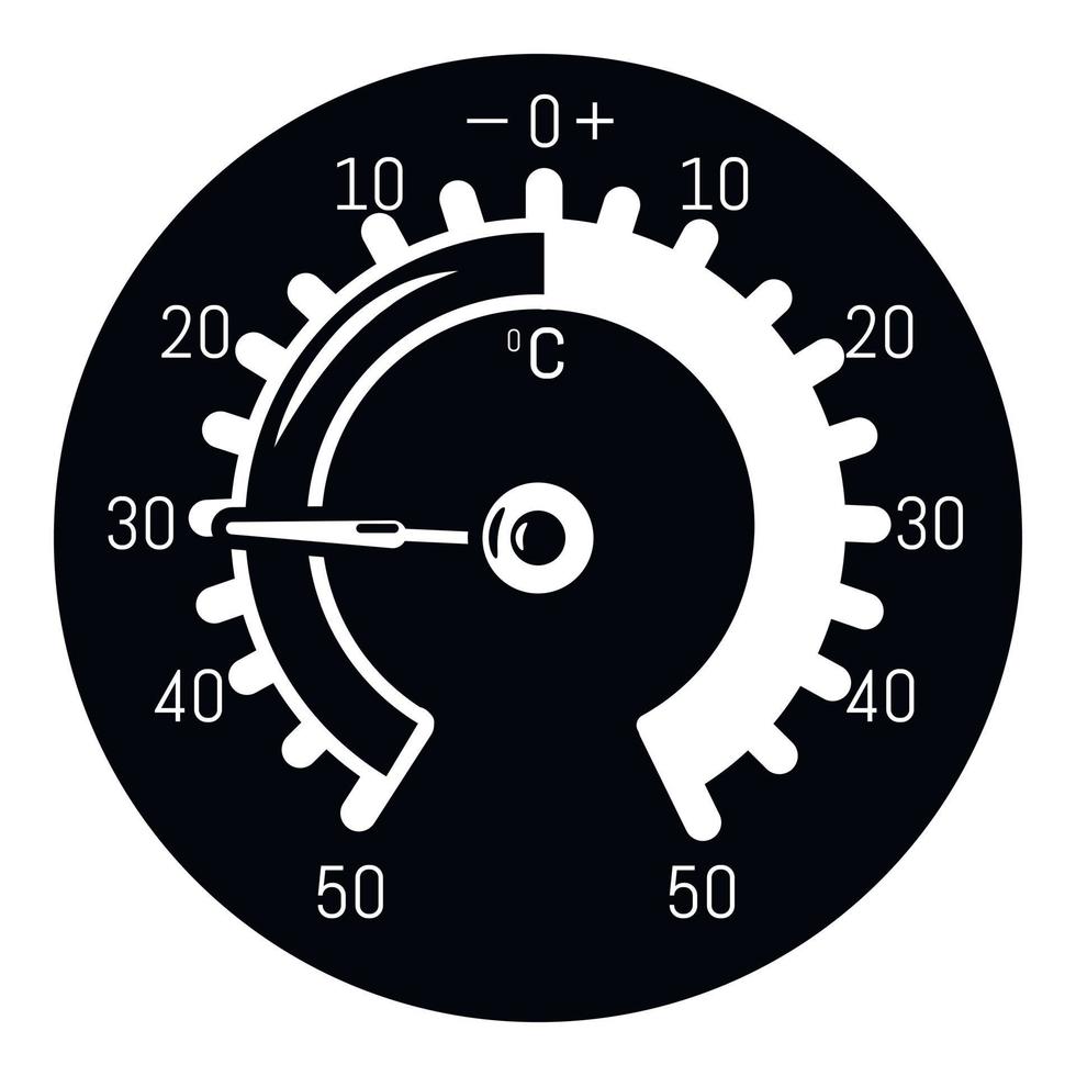 Barometer icon, simple style vector