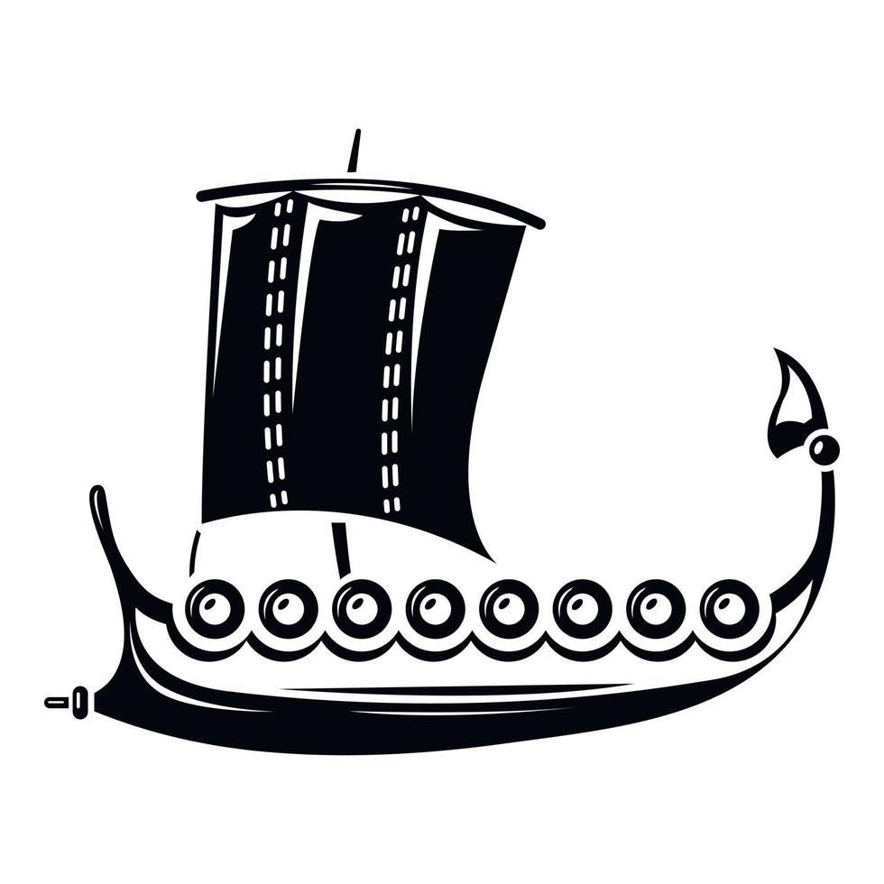 icono de galeón, estilo simple vector