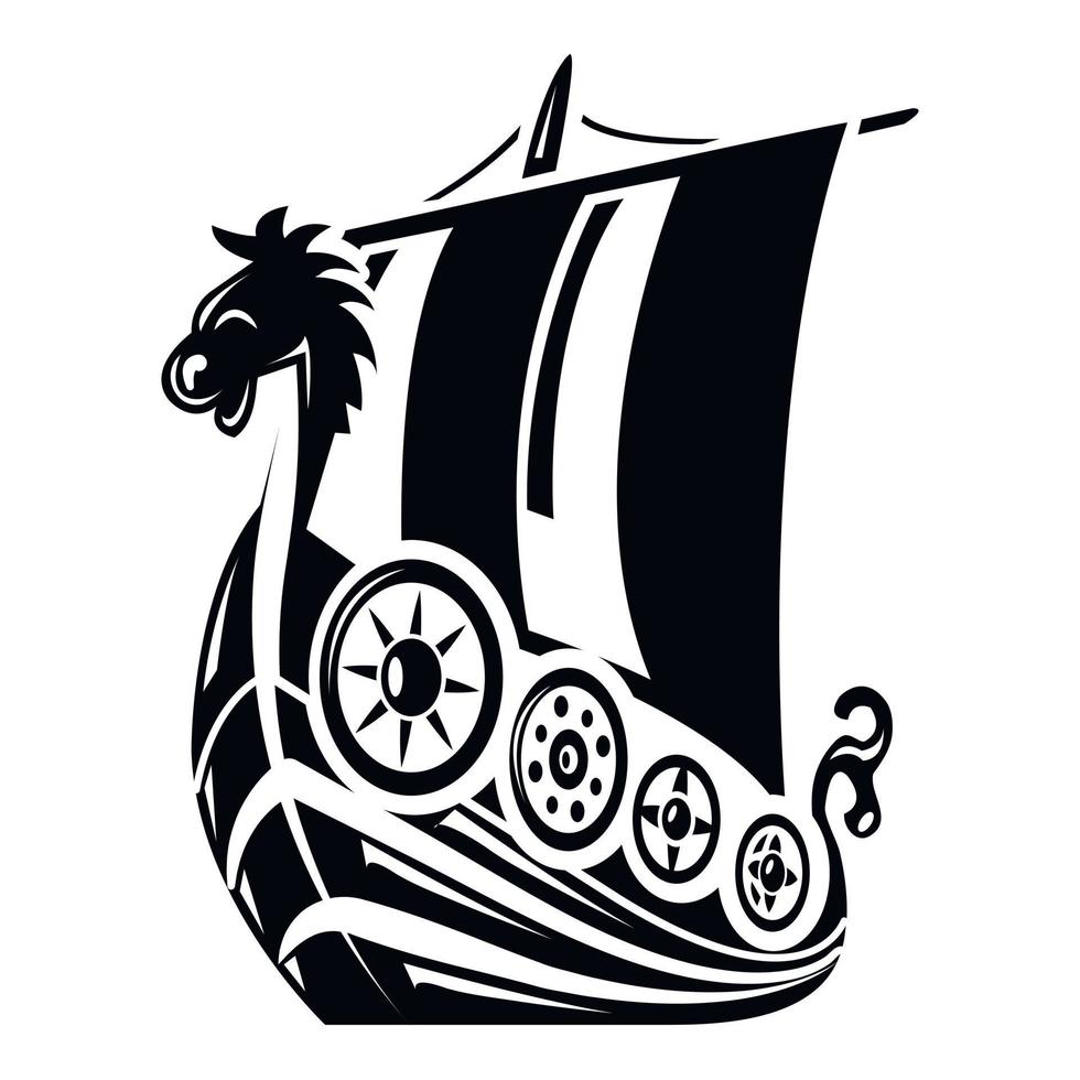 Ancient ship icon, simple style 15070353 Vector Art at Vecteezy