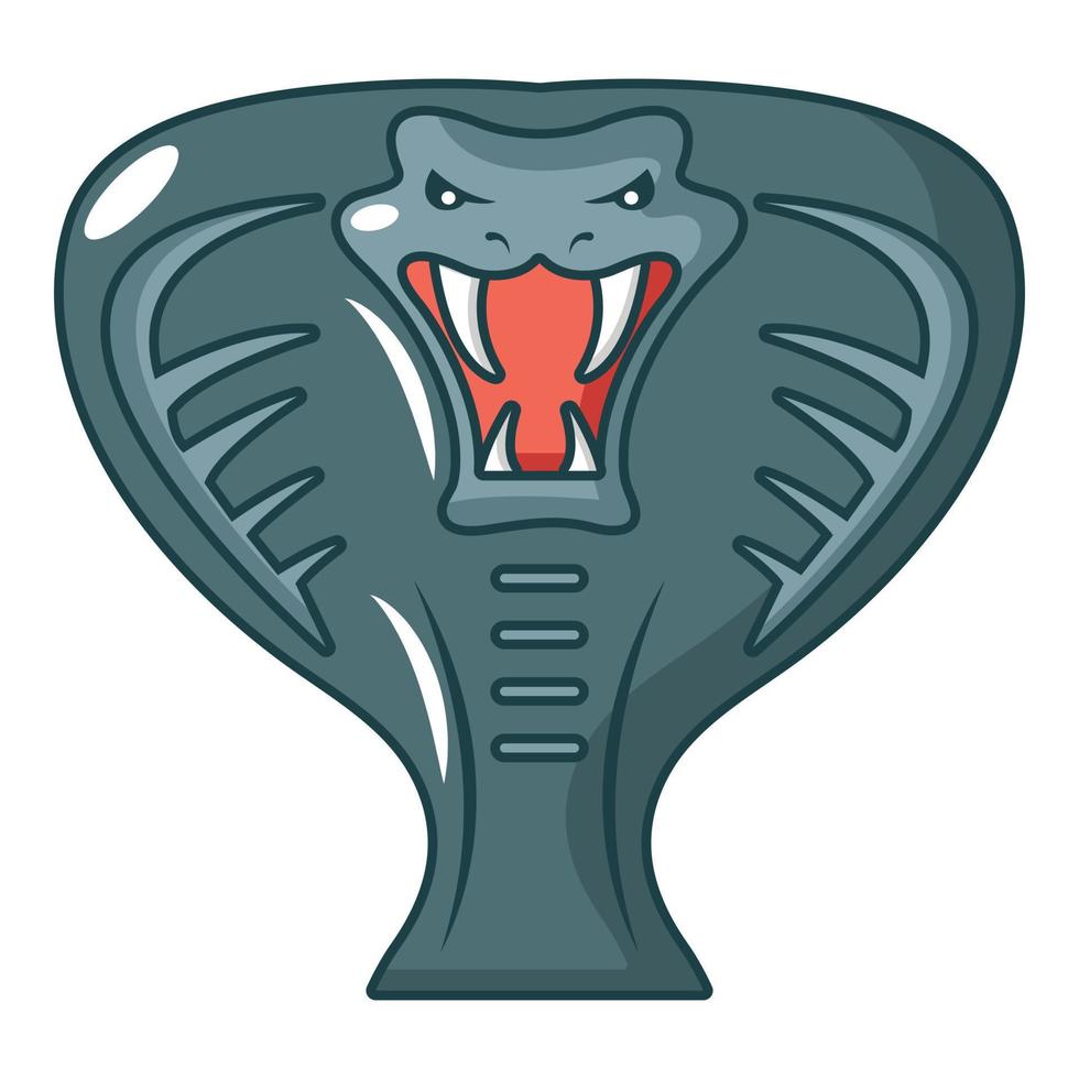 Snake icon, cartoon style vector