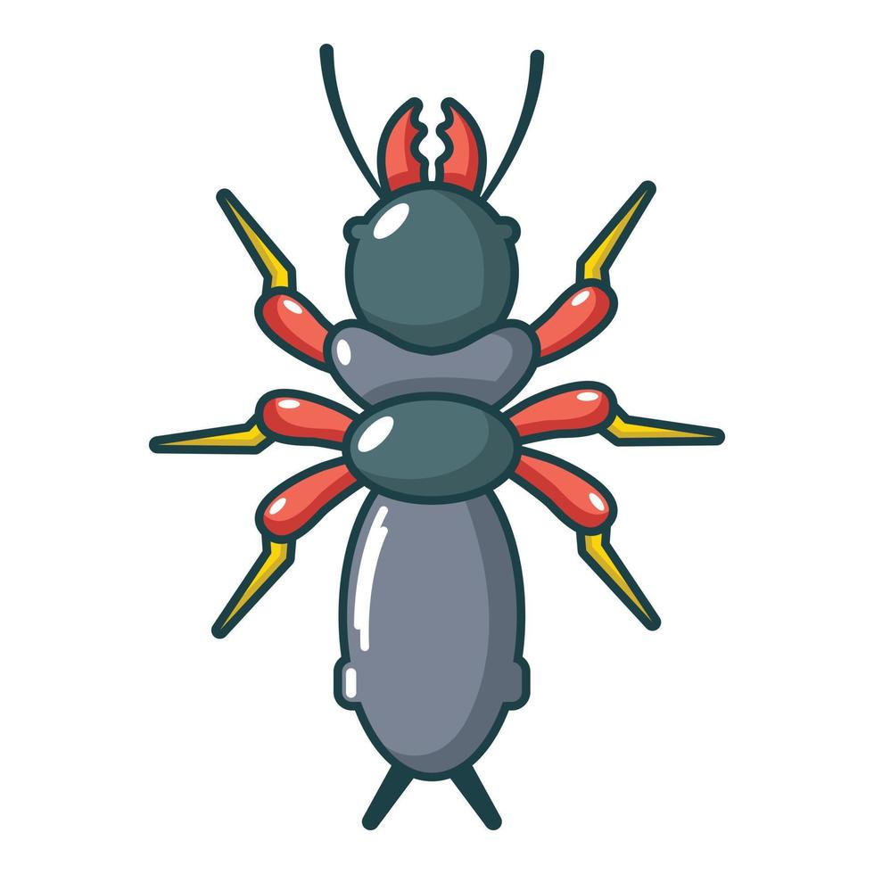 icono de insecto venenoso, estilo de dibujos animados vector