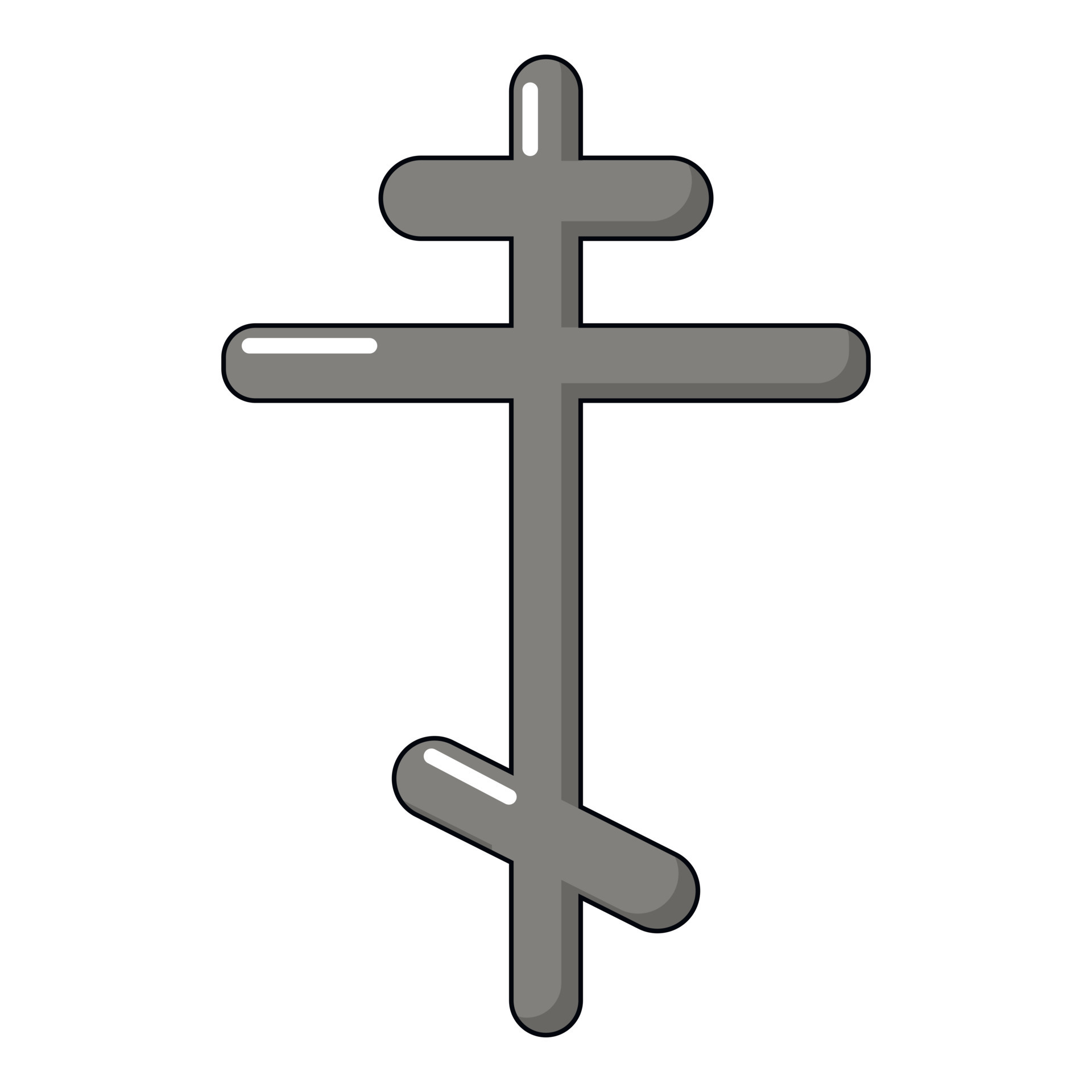 Orthodox cross icon, cartoon style 15070397 Vector Art at Vecteezy