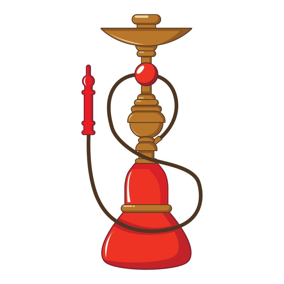 Turkish hookah icon, cartoon style vector