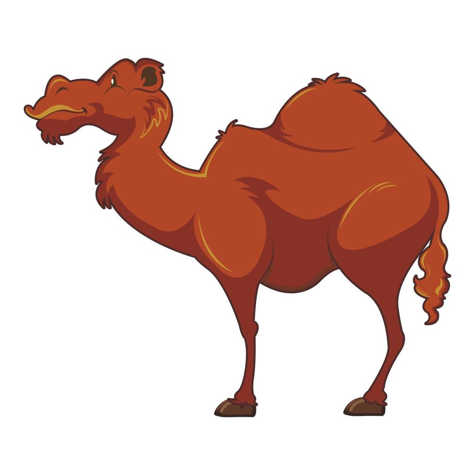 Camel icon, cartoon style vector