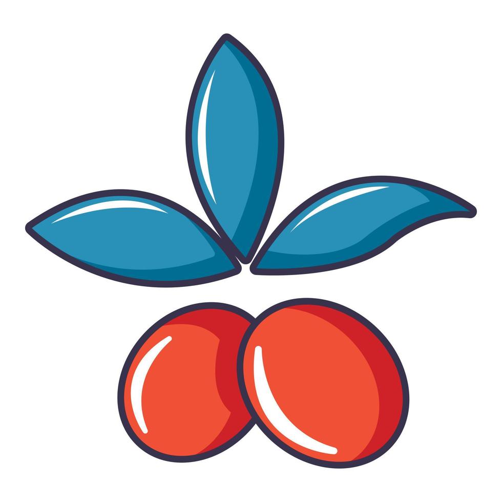 Cranberries icon, cartoon style vector