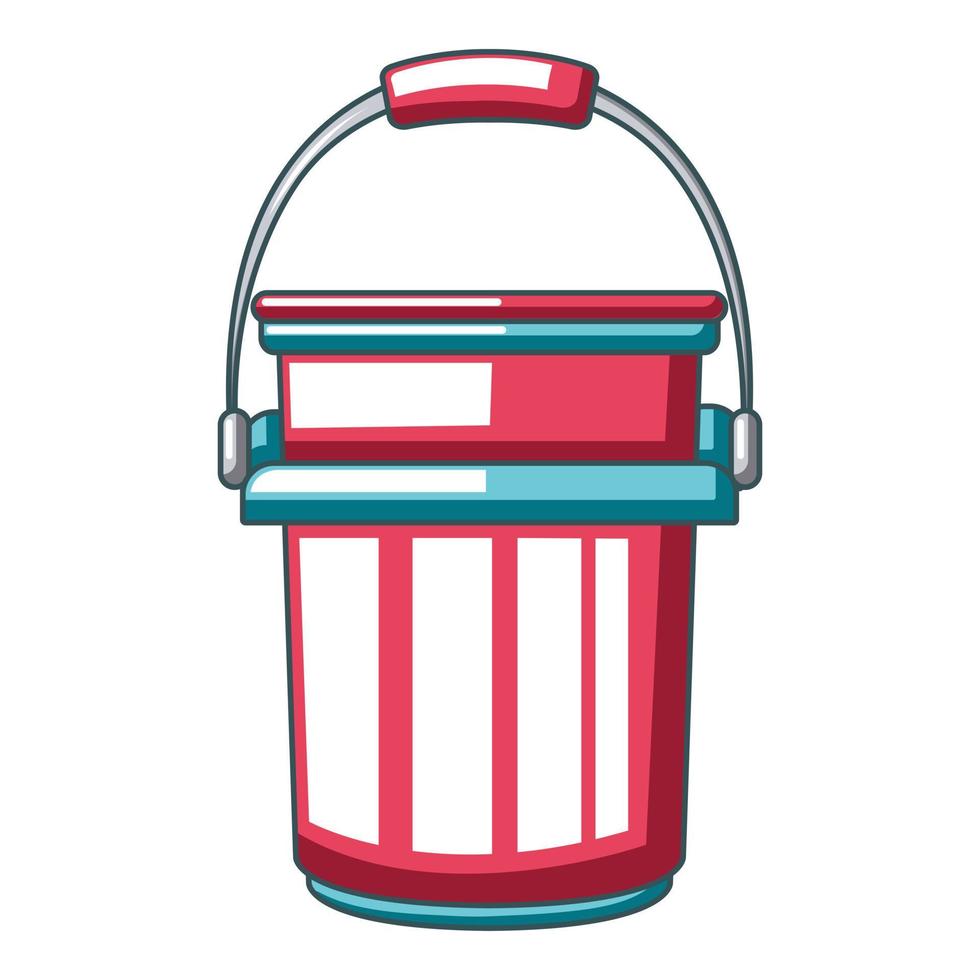 Plastic bucket icon cartoon vector. Pail container 15120621 Vector