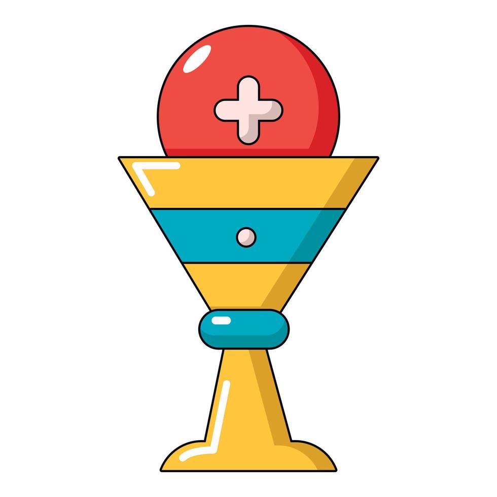 Church goblet glyph icon, cartoon style vector