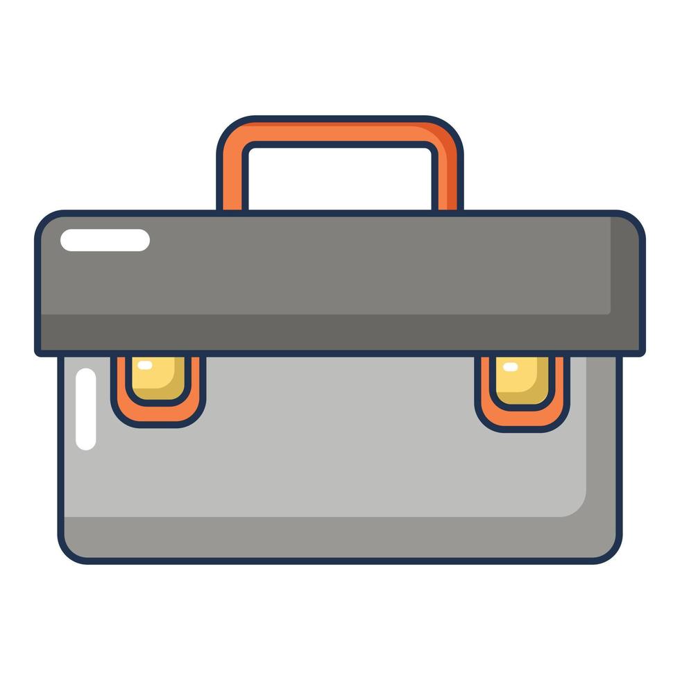 Plumber case icon, cartoon style vector