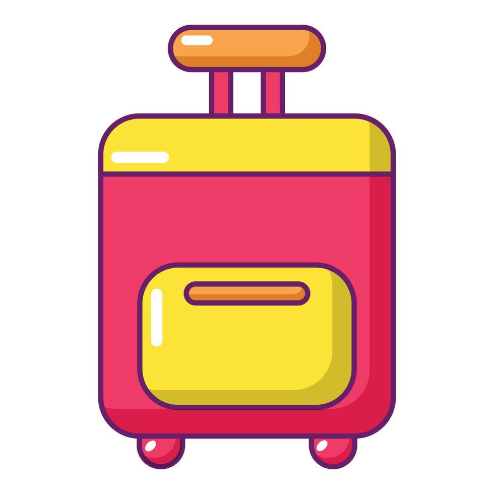 icono de bolsa de viaje, estilo de dibujos animados vector