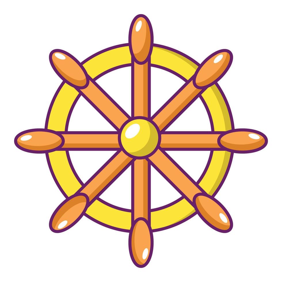 Handwheel icon, cartoon style vector