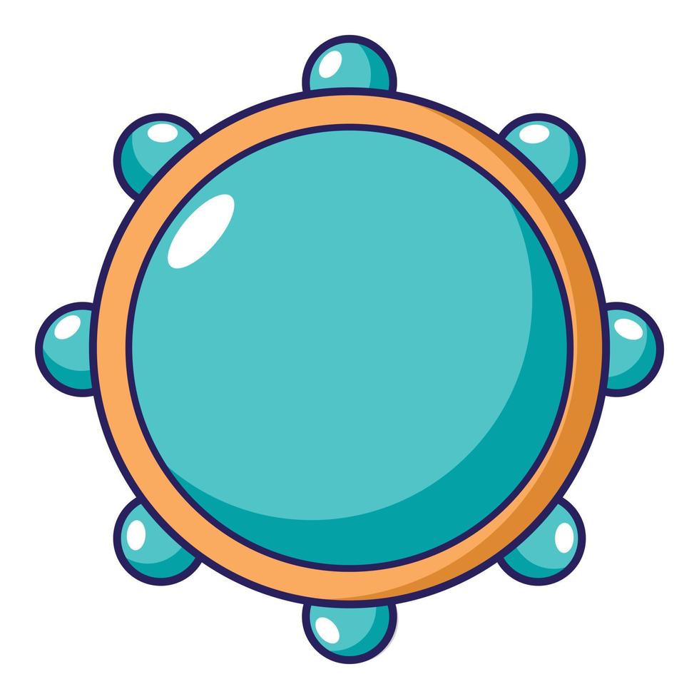 Little drums icon, cartoon style vector
