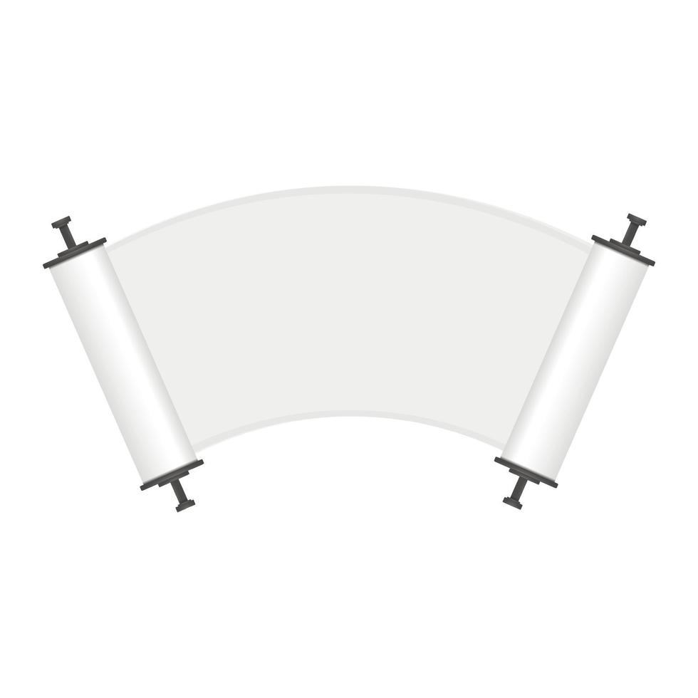 Ancient torah papyrus mockup, realistic style vector