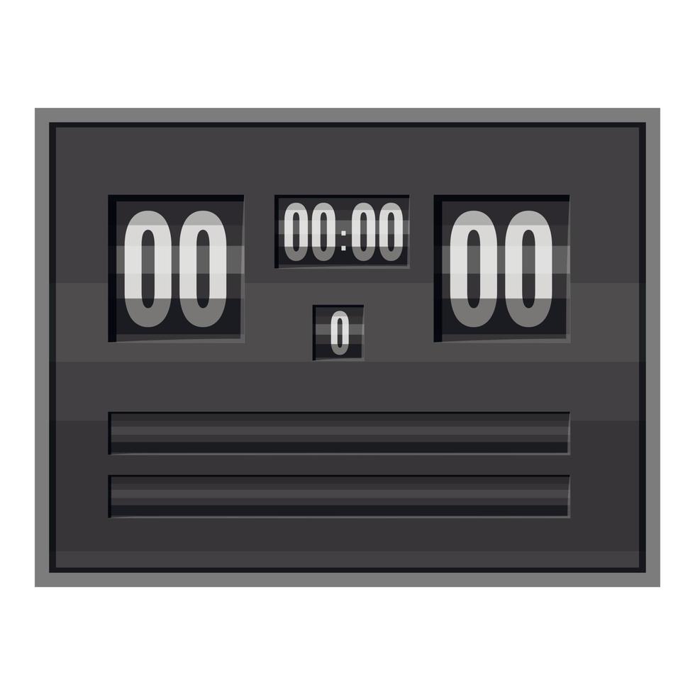 icono de marcador de fútbol electrónico negro vector