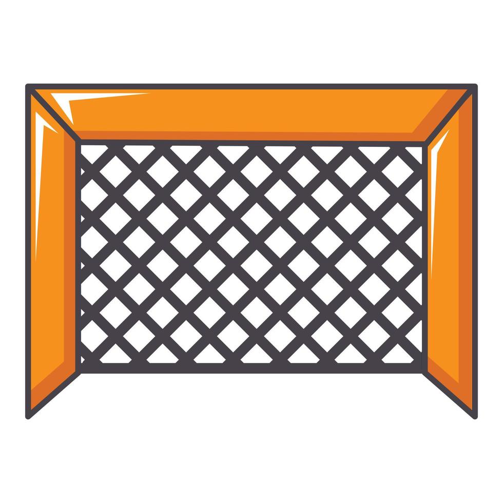 icono de puerta de hockey, estilo de dibujos animados vector