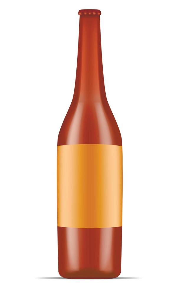 icono de botella de cerveza, estilo realista vector