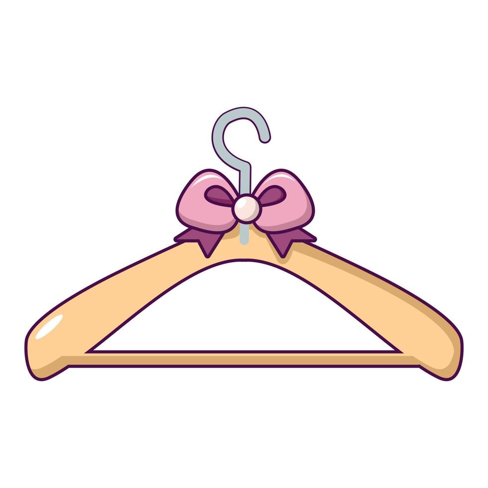 Coat hanger icon, cartoon style vector