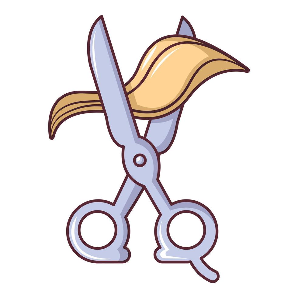 Scissors icon, cartoon style vector