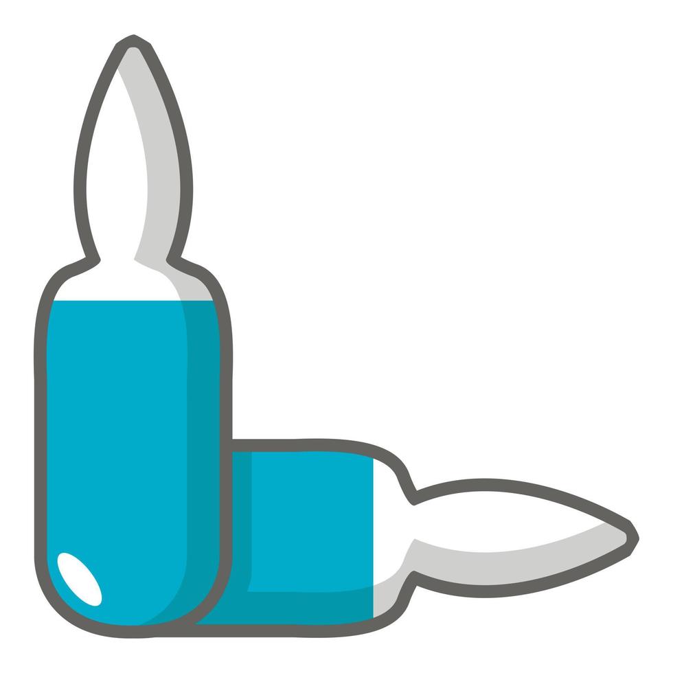 Ampoule icon, cartoon style vector
