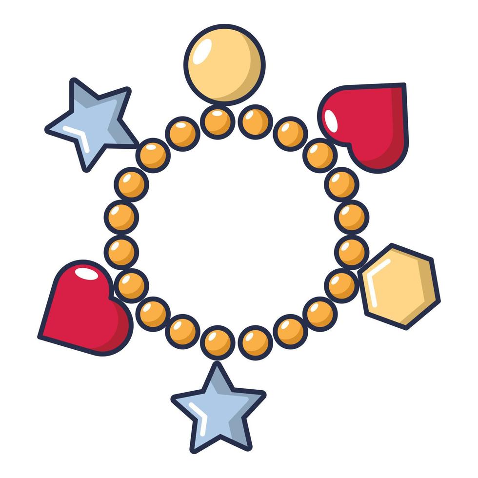 Bracelet icon, cartoon style vector