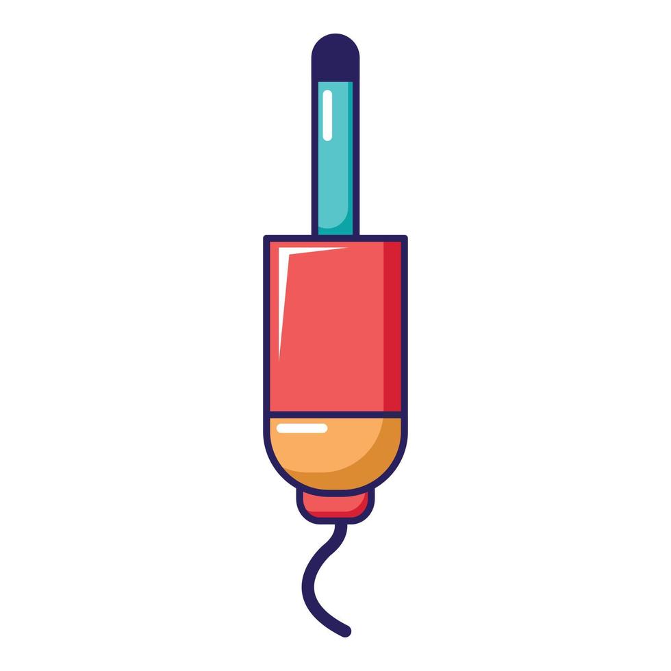 Jack cable icon, cartoon style vector