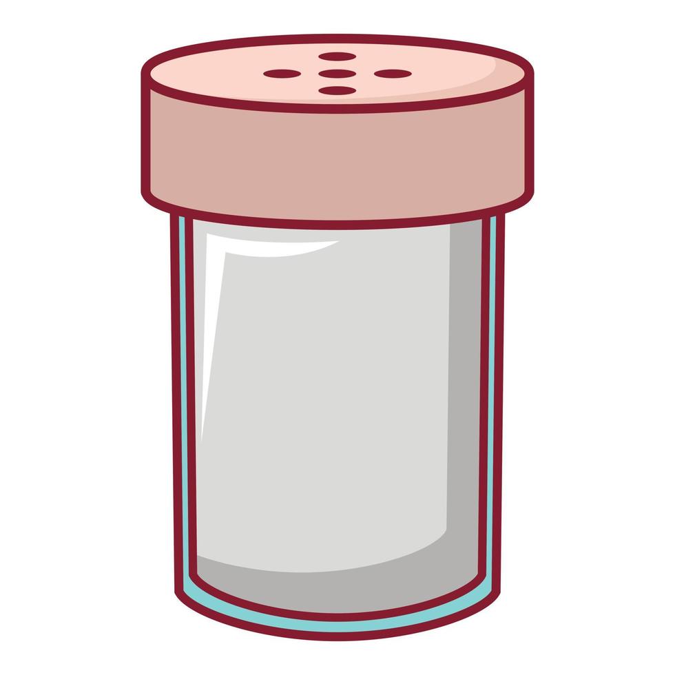 Salt shaker icon, cartoon style vector