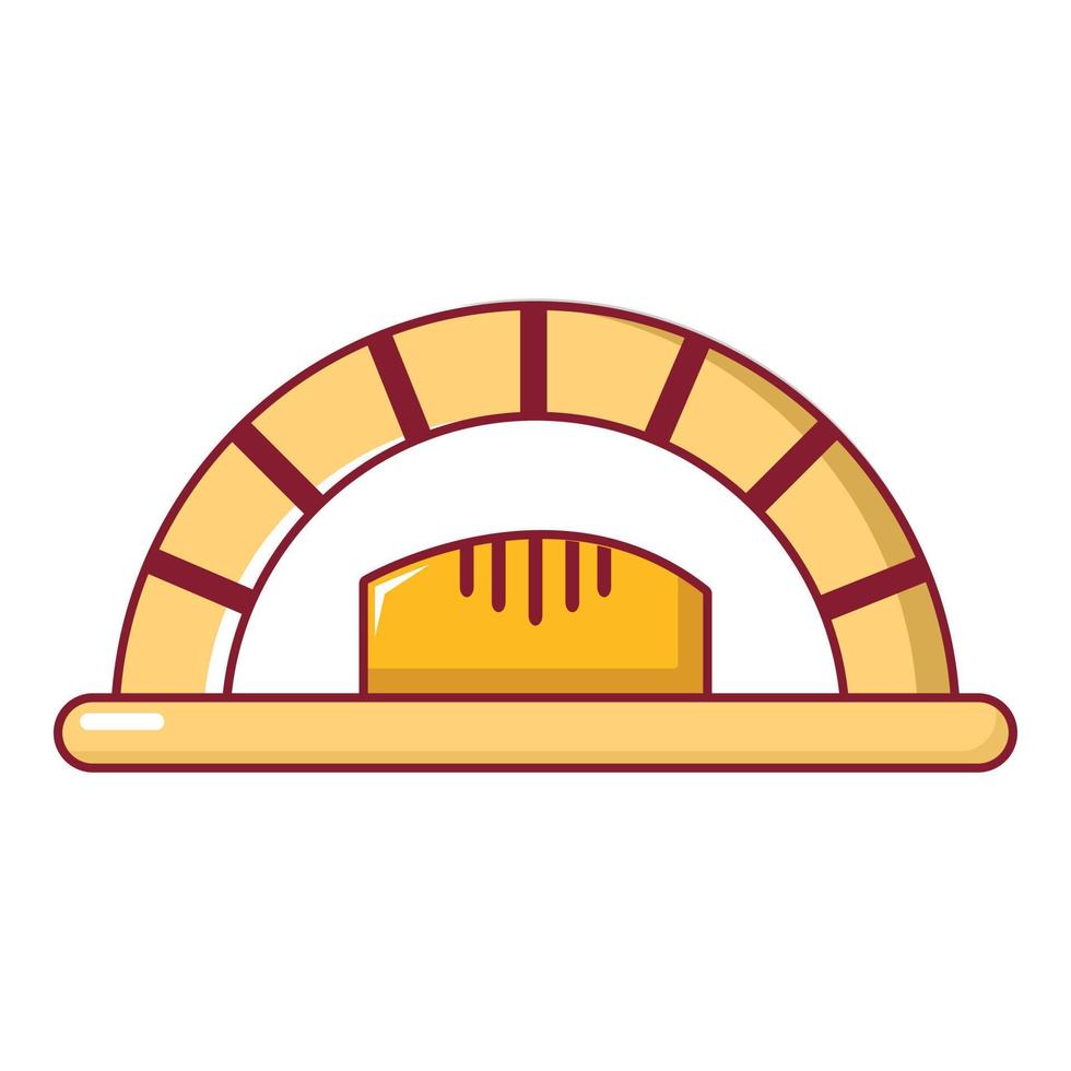 icono de horno de pan, estilo de dibujos animados vector