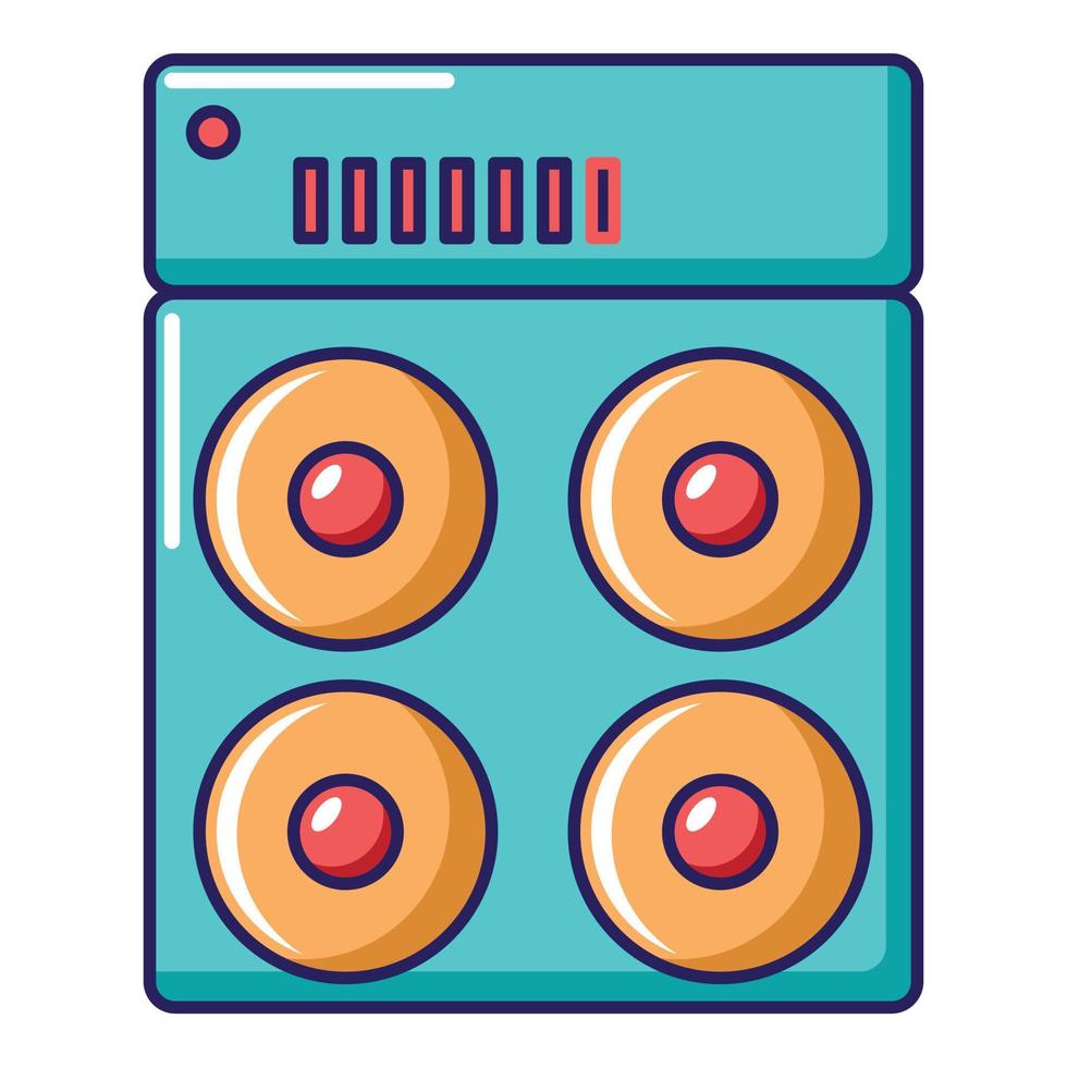 Speaker box icon, cartoon style vector