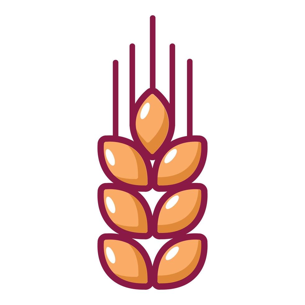Wheat icon, cartoon style vector