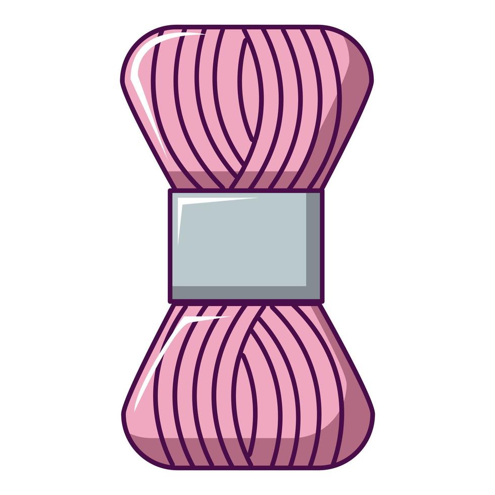 Coil of thread icon, cartoon style vector