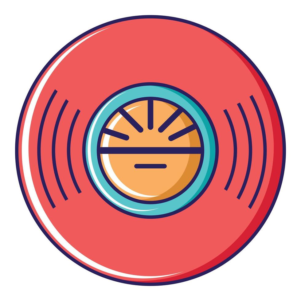 icono de disco de vinilo, estilo de dibujos animados vector