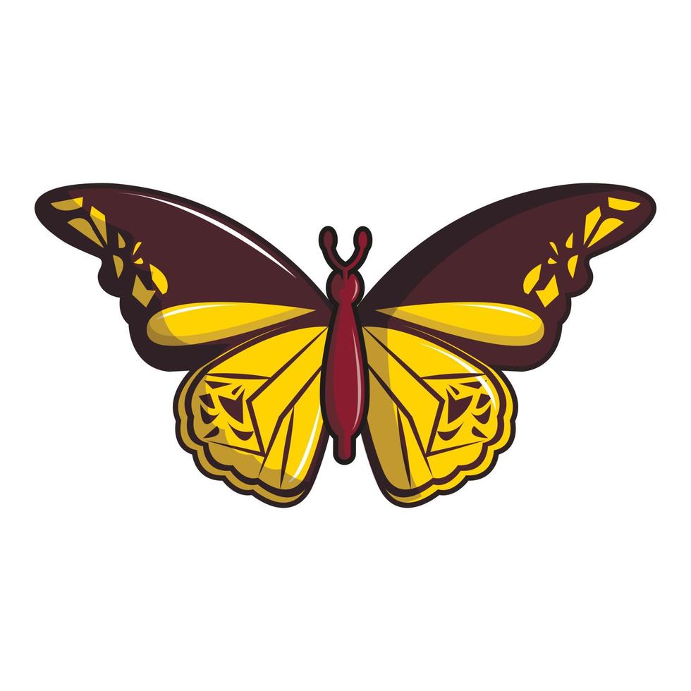 Cyane butterfly icon, cartoon style vector