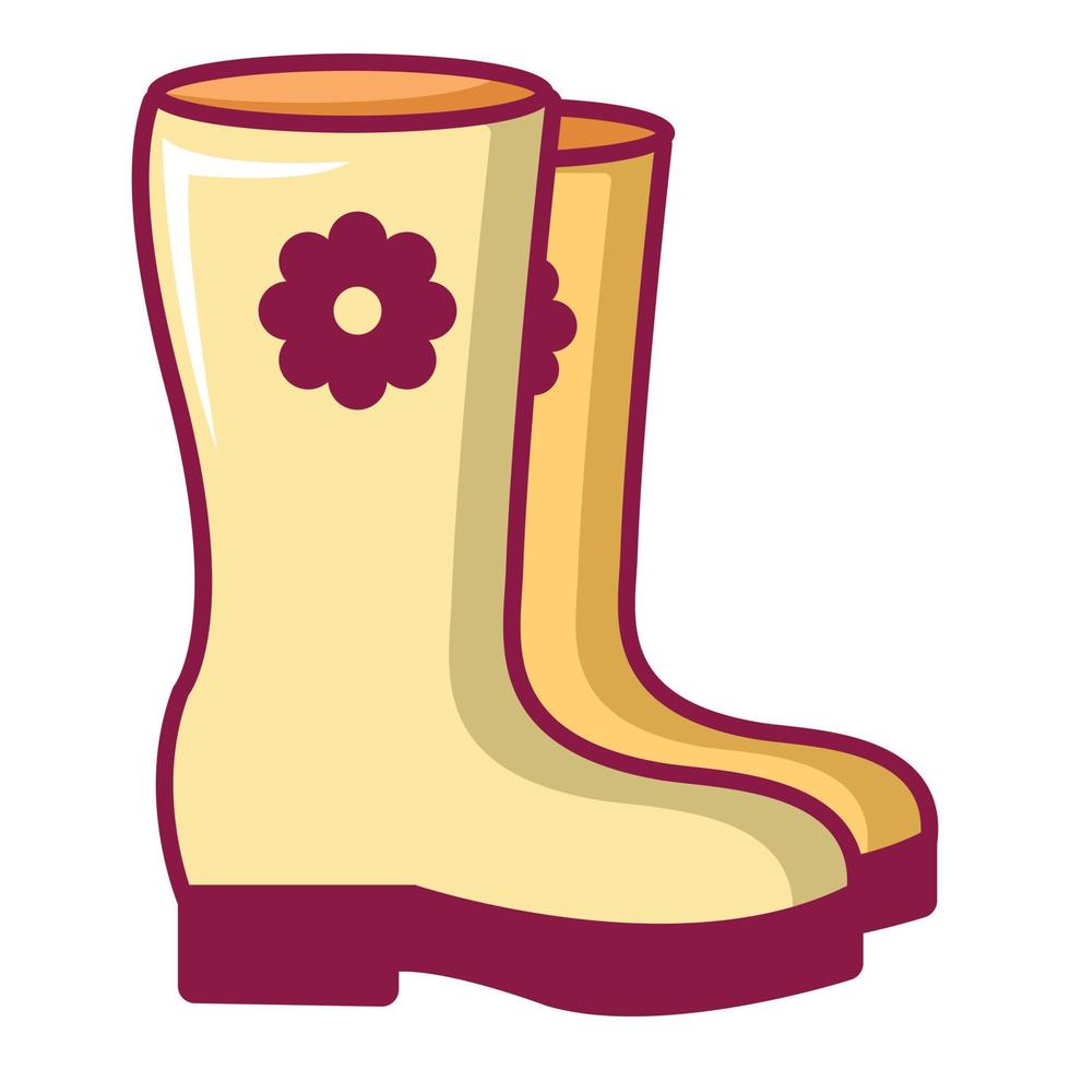 Boots icon, cartoon style vector