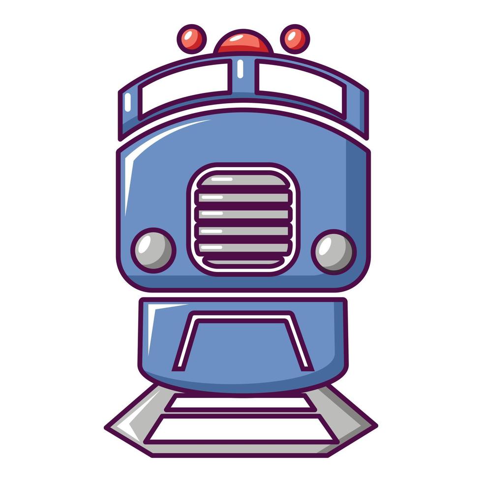 icono de tren, estilo de dibujos animados vector