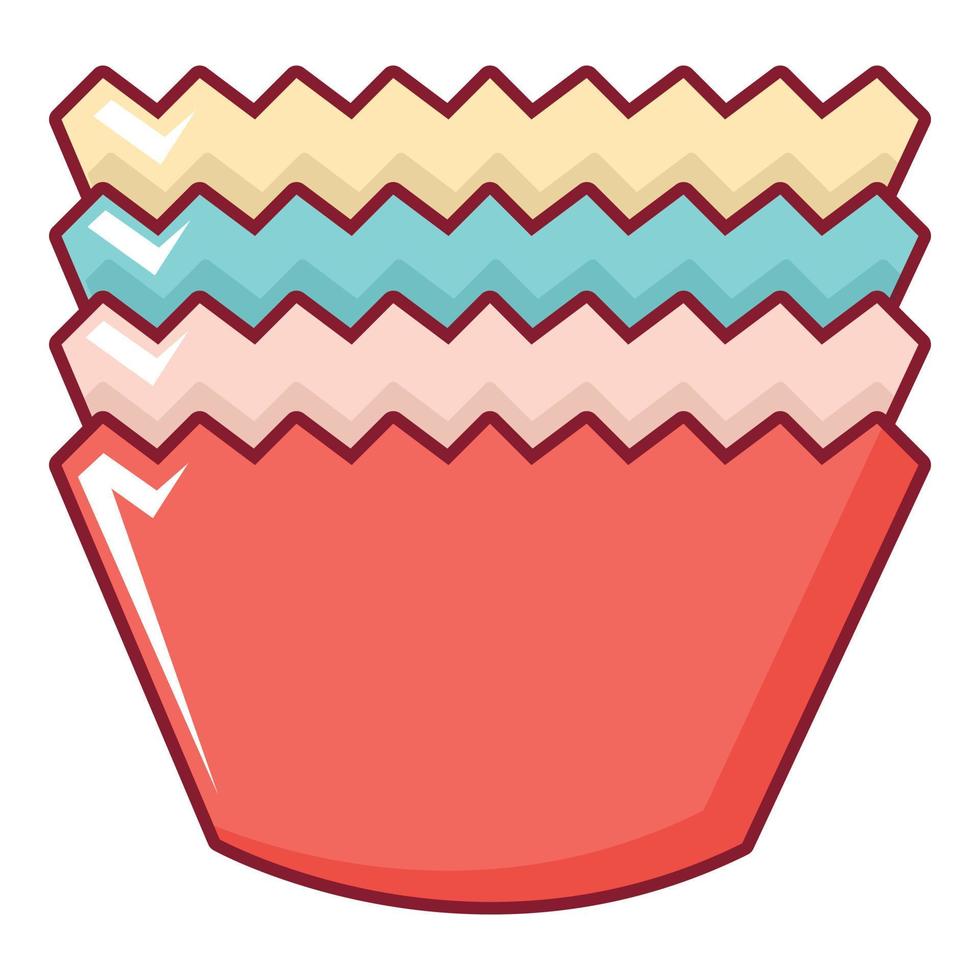 Baking molds icon, cartoon style vector