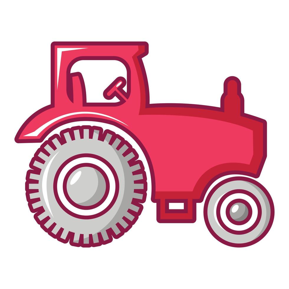 Tractor icon, cartoon style vector