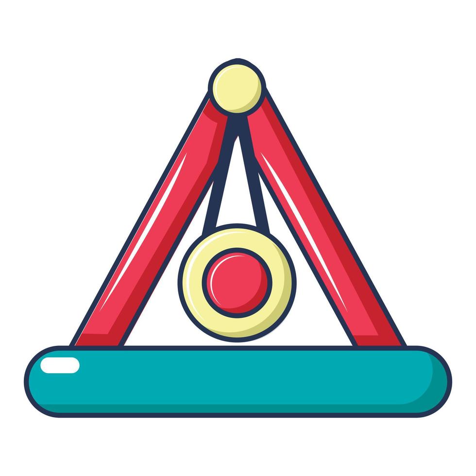 Attraction pendulum icon, cartoon style vector