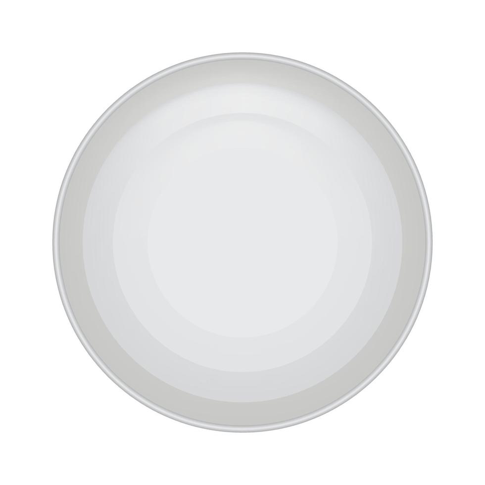 Top of tin can mockup, realistic style vector
