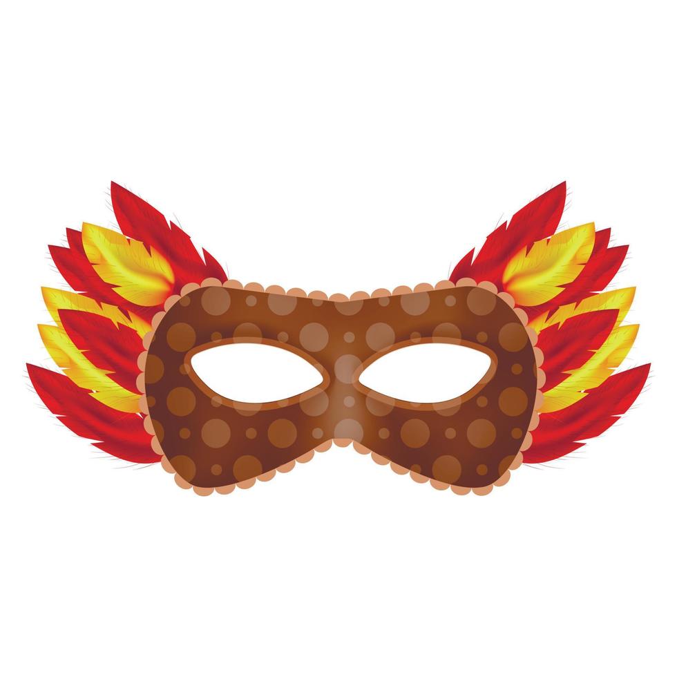 Mystical mask mockup, realistic style vector