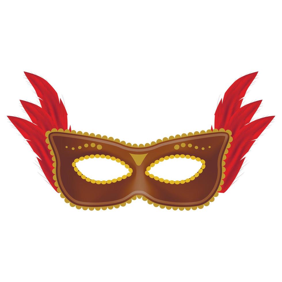 Beautiful mask mockup, realistic style vector