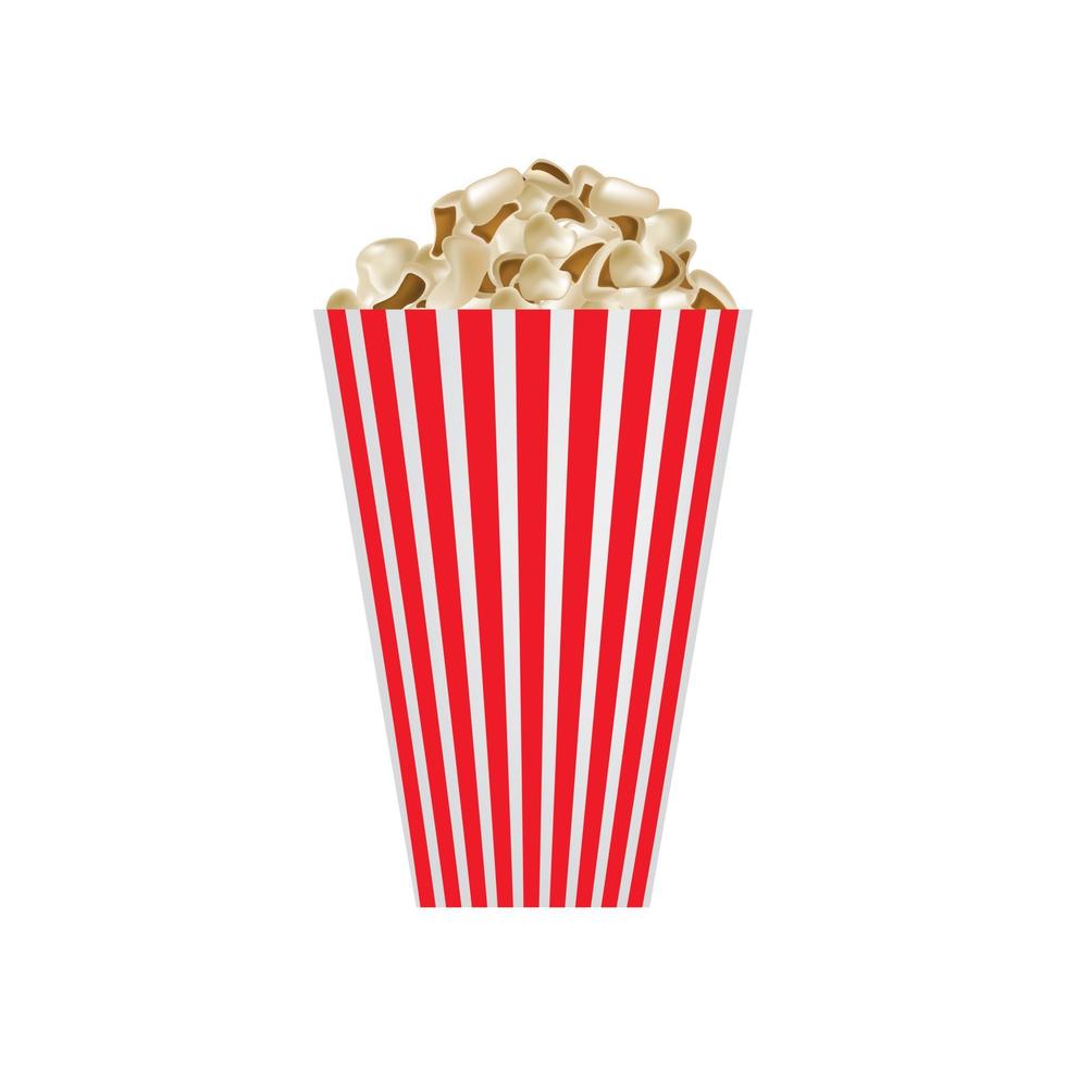 Cinema popcorn mockup, realistic style vector