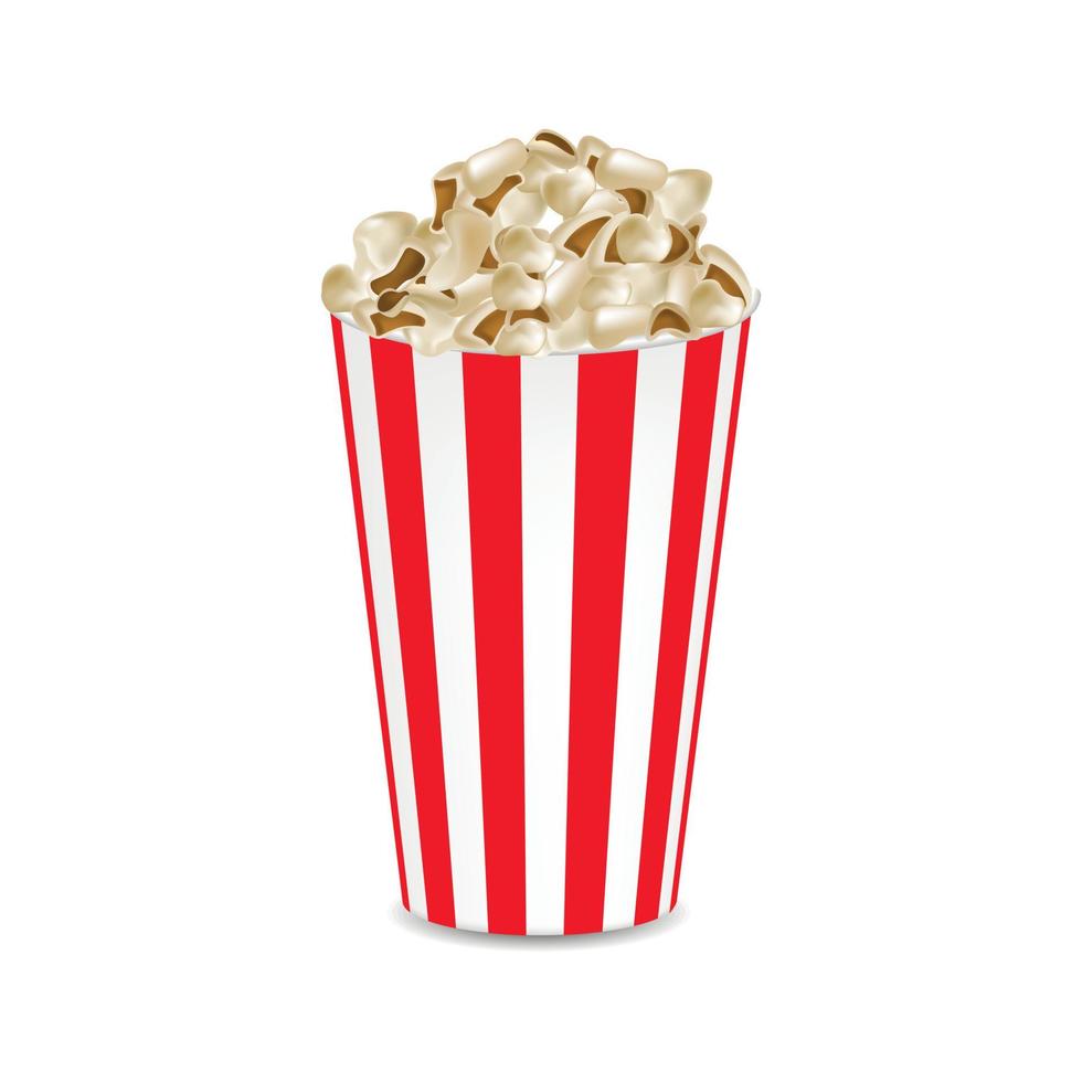 Popcorn mockup, realistic style vector