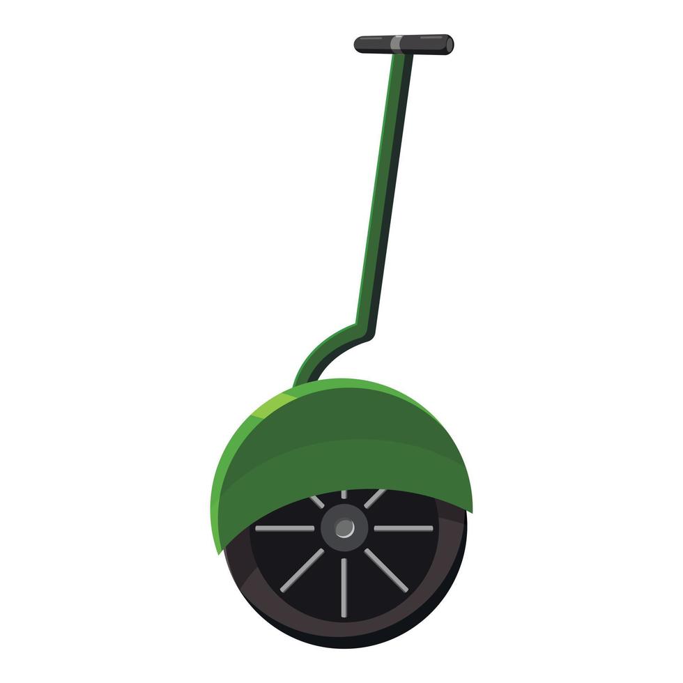 Solo wheel unicycle icon, cartoon style vector