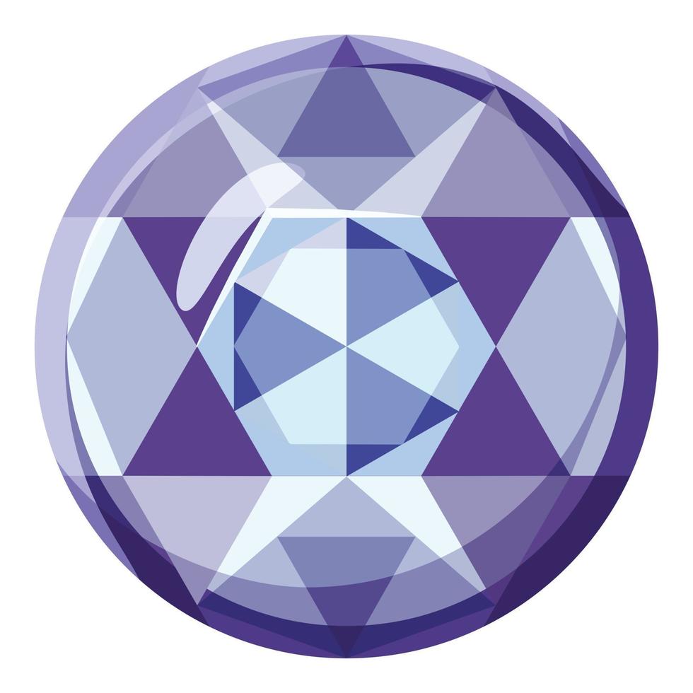 Precious stone icon, cartoon style vector