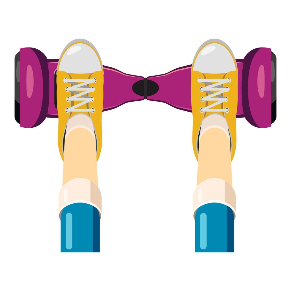 Person over board icon, cartoon style vector