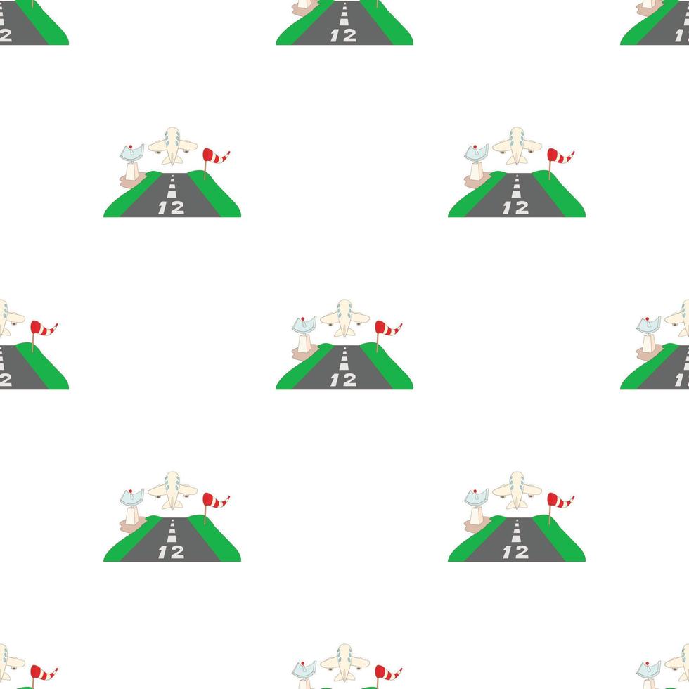 Airstrip with airplane pattern seamless vector