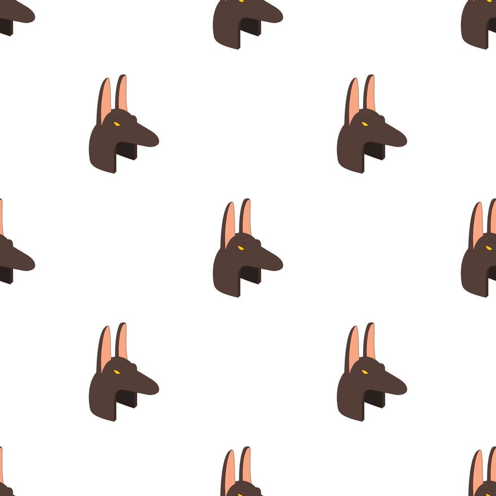 Anubis head pattern seamless vector