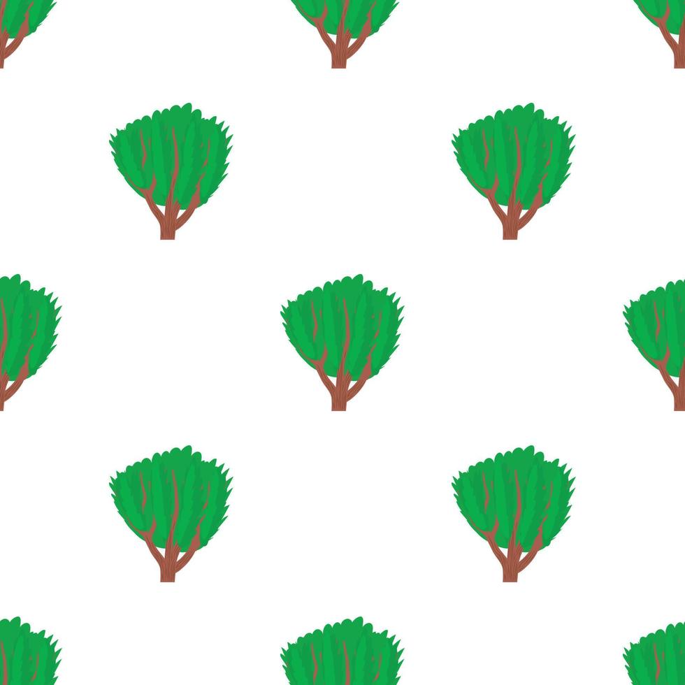 Tree with green leaves pattern seamless vector